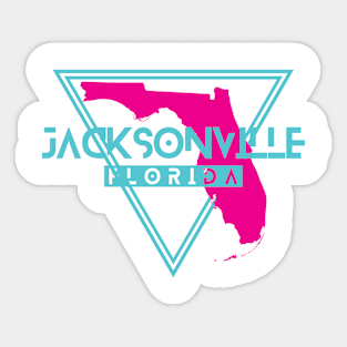 Jacksonville Florida Retro Triangle FL Sticker